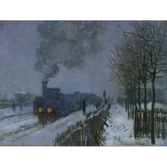 Le Train Dans La Neige The Train in The Snow Claude Monet - 1840-1926 French 59 x 79 Cm Musee Marmottan Paris France Poster Print - 18 x 24