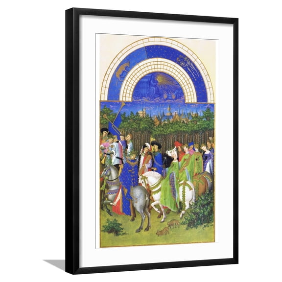 Le Tres Riches Heures Du Duc De Berry - May Framed Art Print by Paul Herman & Jean Limbourg, 16" x 24", Sold by Art.com