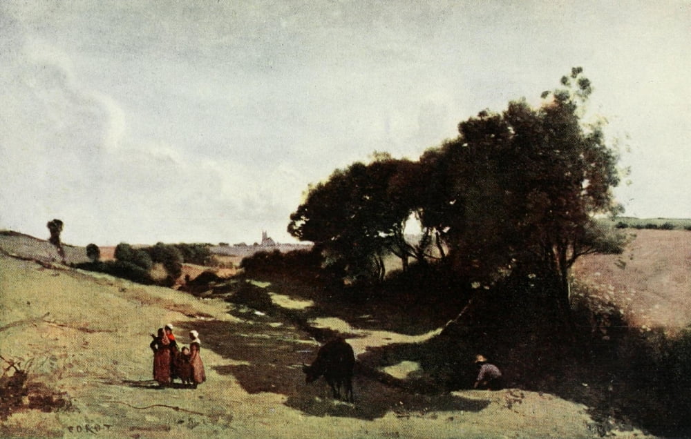 Le Vallon Corot 1910 Canvas Art - Jean-Baptiste Camille Corot (24 x 36)