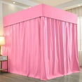 Le Vechtoo Solid Four Corner Post Bed Curtain Canopy Princess Sheer