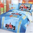 thumbnail image 1 of Le Vele LE42T Toddler Room Bedding Modern Twin Duvet Covet Set- Car Racing Blue, 1 of 1