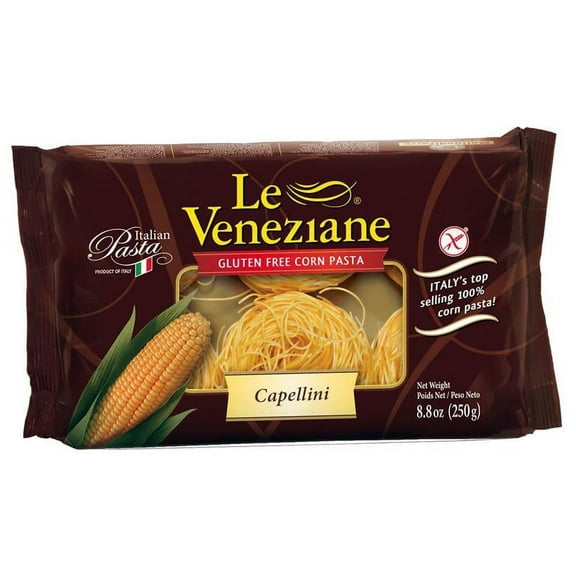 Le Veneziane Corn Pasta Capellini -- 8.8 oz Pack of 4