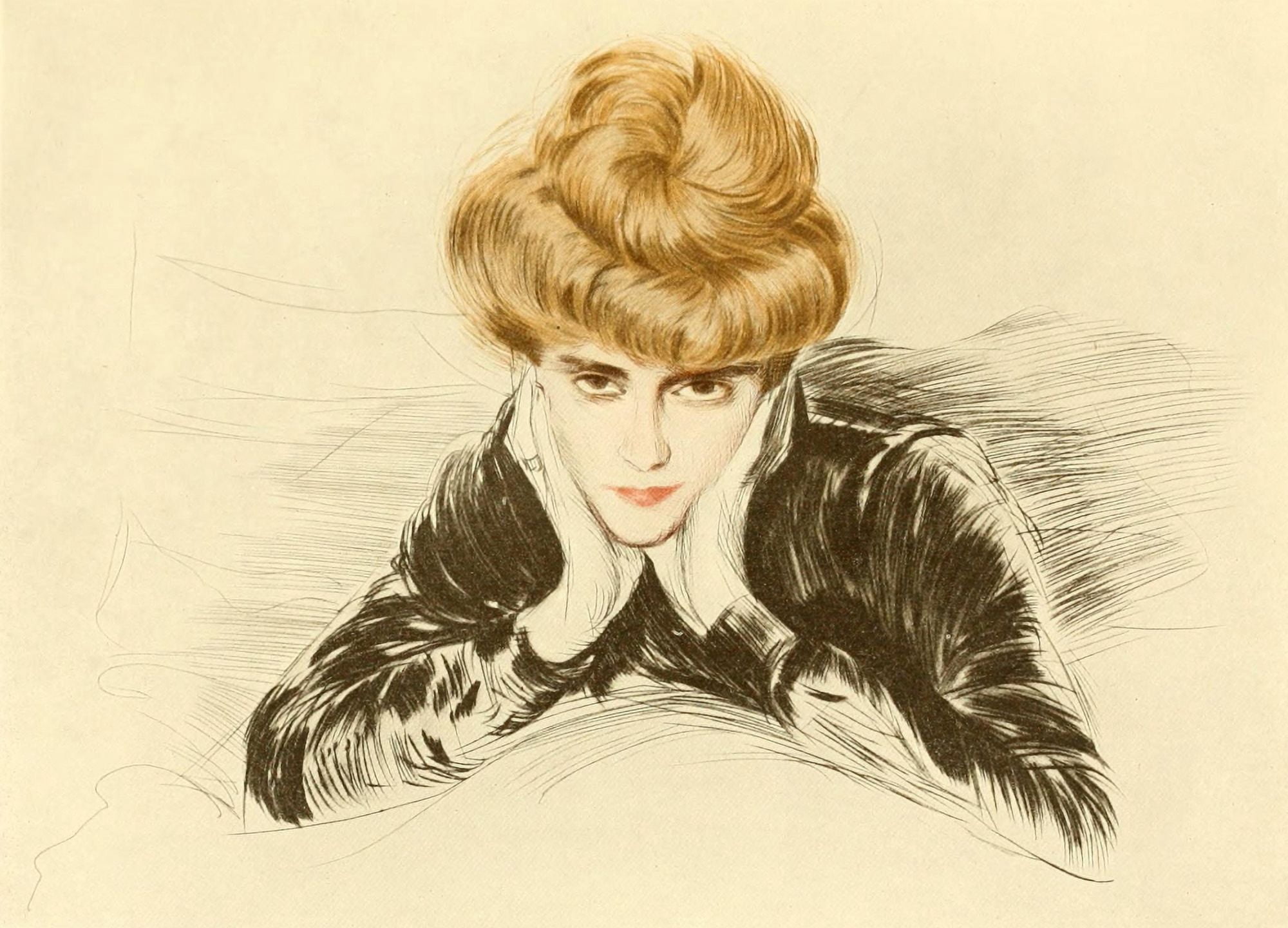 Le Visage encadr Canvas Art - Paul Csar Helleu (24 x 36)