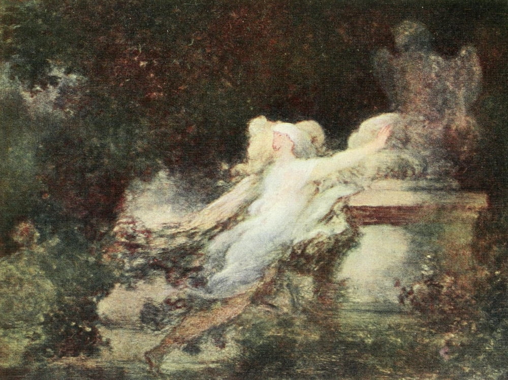 Le Voeu a LAmour Fragonard 1908 Canvas Art - Jean-Honor Fragonard (18 x 24)