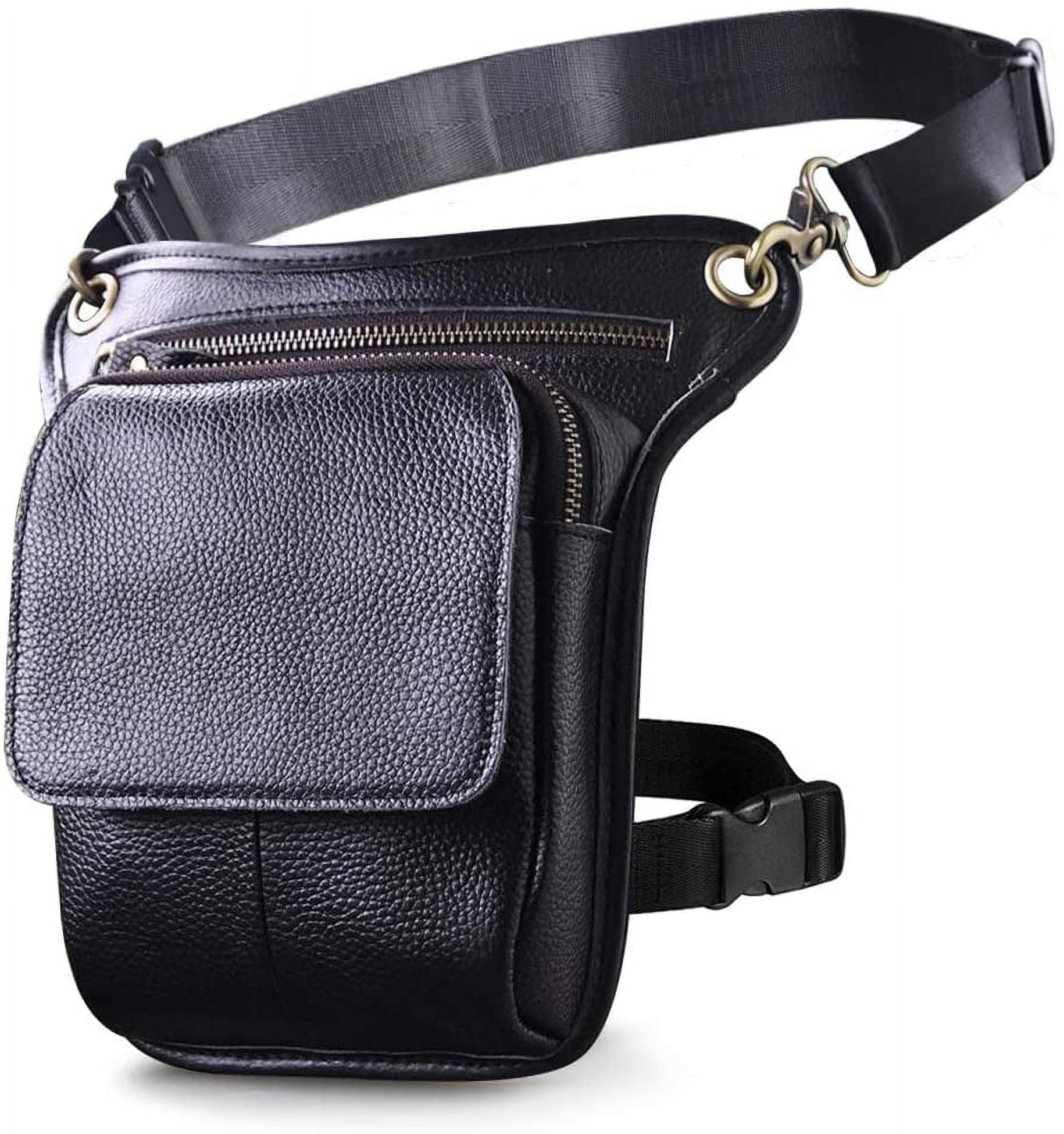 Le'aokuu Genuine Leather Drop Leg Bag - Waist & Hip Pack For Hiking, Riding, Climbing - View #2