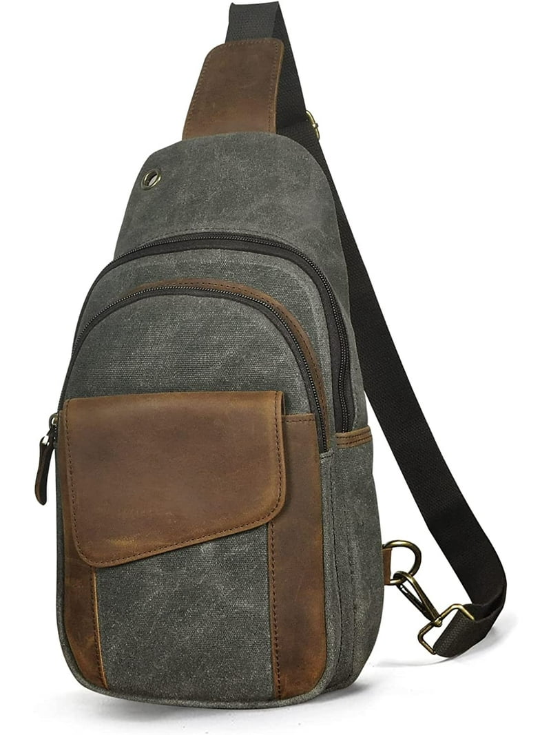 Le'aokuu Mens Womens Canvas And Genuine Leather Outdoor Casual