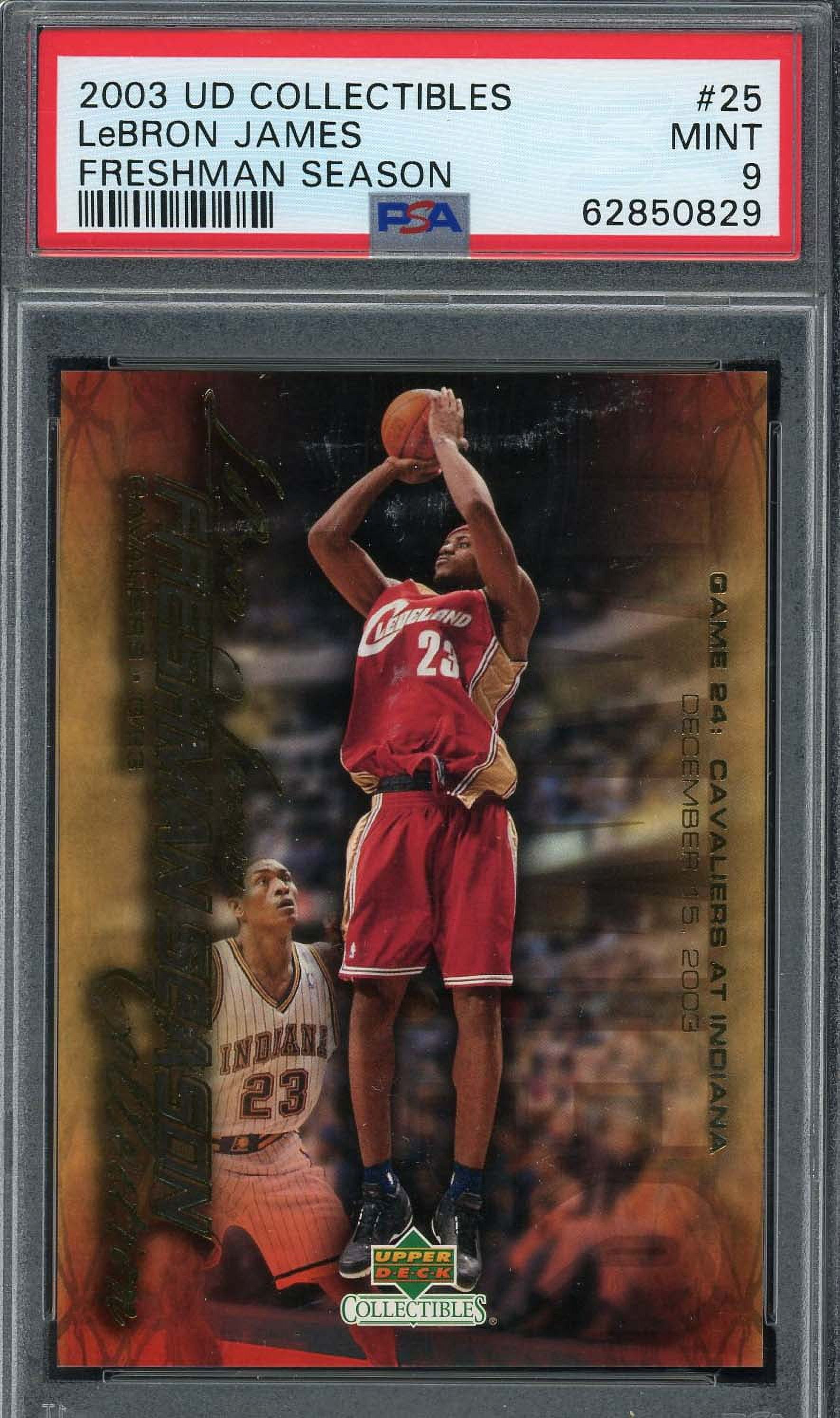 Lebron Rookie Card LeBron James 2003 Upper Deck Collectibles Freshman Rookie Card #25 ...