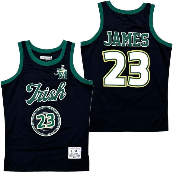 LeBron James #23 Men's Headgear Classics St. Vincent St. Mary High School Jersey (4X-Large, Black)