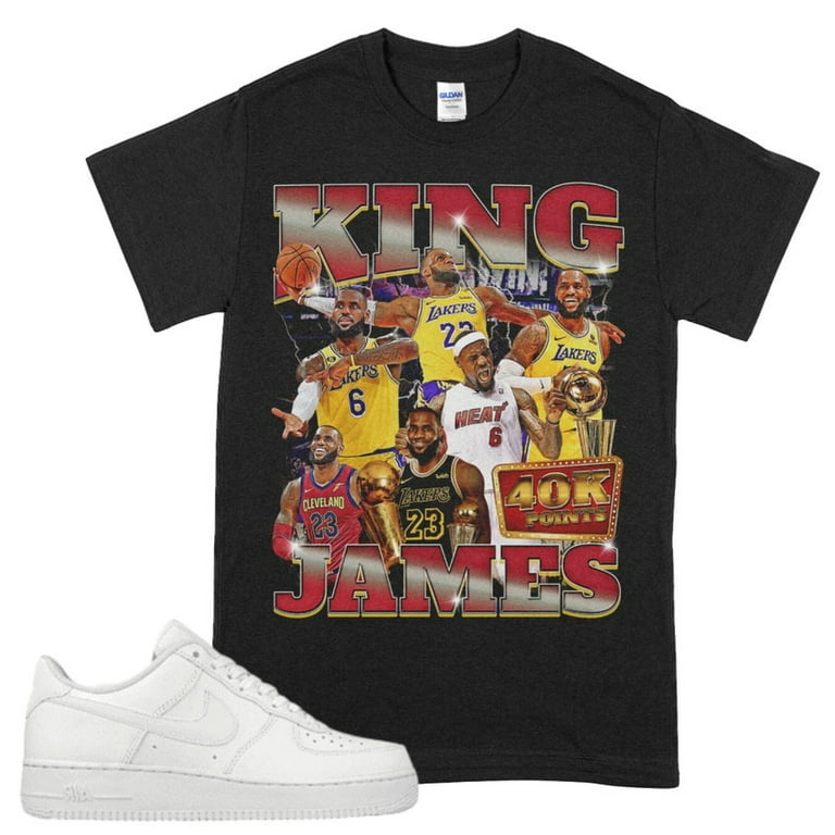 LeBron James 90s Bootleg Style Rap Shirt for Los Angeles Basketball fan Classic Vintage Style Graphic T Shirt Tee for Men Women Gold Jersey Walmart