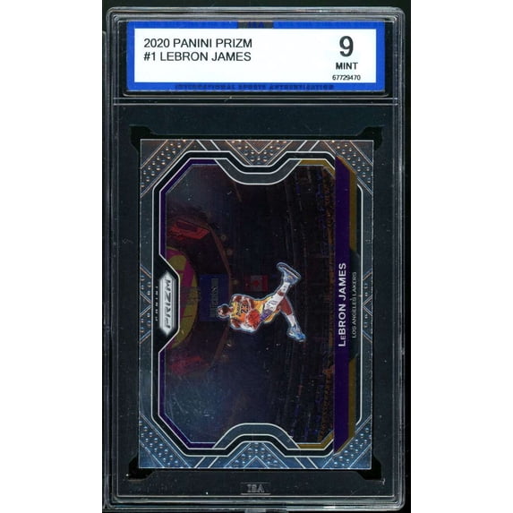 Labron Card Collectible LeBron James Card 2020-21 Panini Prizm #1 ISA 9 MINT ...
