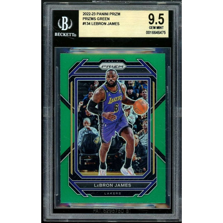 LeBron James Card 2022-23 Panini Prizm Prizms Green (pop 1) #134 BGS 9.5 -  Walmart.com