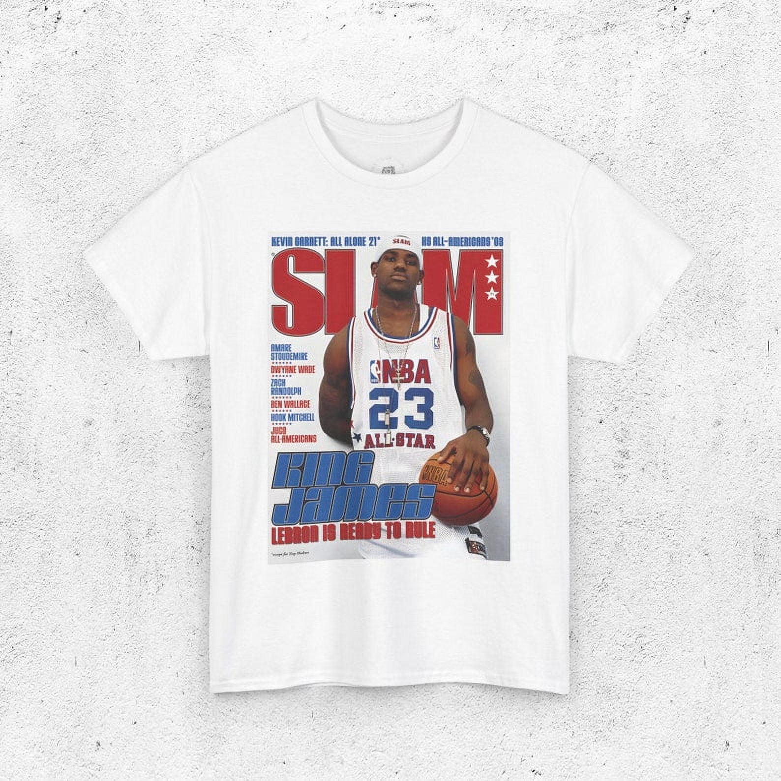 LeBron James LBJ Shirt All Star Magazine Cover T Shirt Unisex Sports Tee Vintage Retro Basketball TEE Gift For Men Dad Guys Walmart