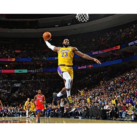 LeBron James Los Angeles Lakers Unsigned Dunking Photograph
