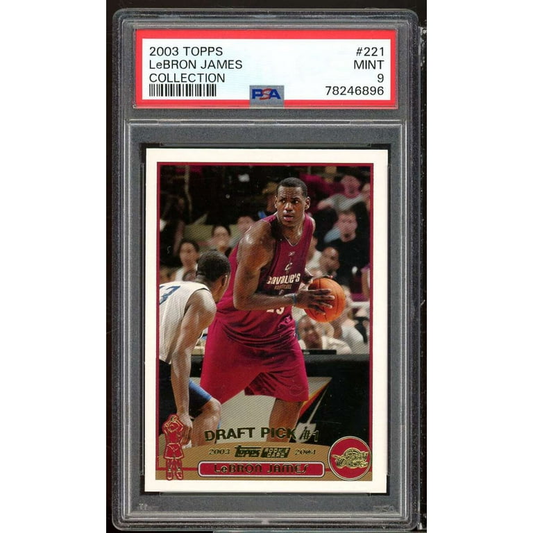 lebronjames topps 2003 rookie #221 PSA9