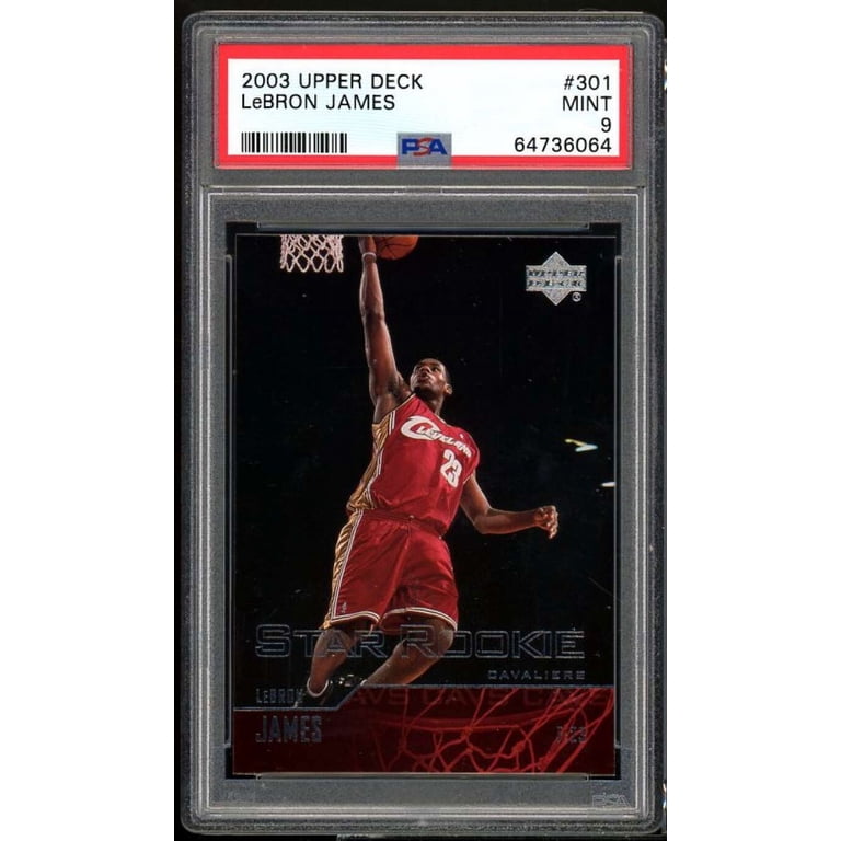 LeBron James Rookie Card 2003-04 Upper Deck #301 PSA 9 - Walmart.com