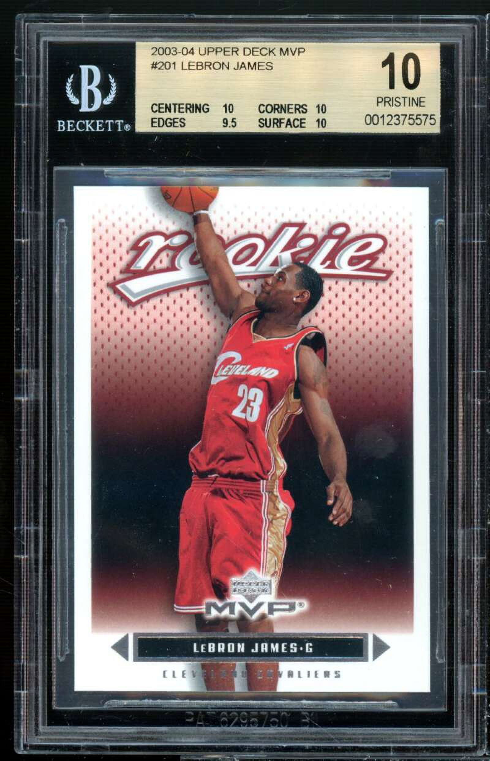 LeBron James Rookie Card 2003-04 Upper Deck MVP #201 (PRISTINE