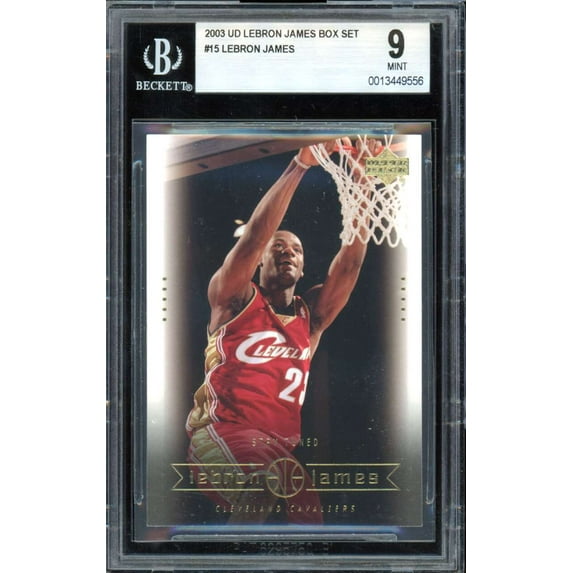 LeBron James Rookie Card 2003 Upper Deck Box Set #15 BGS 9
