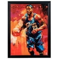 thumbnail image 1 of LeBron James Signed "Rookie Of the Year 04” Malcolm Farley Painting Art JSA UDA, 1 of 8