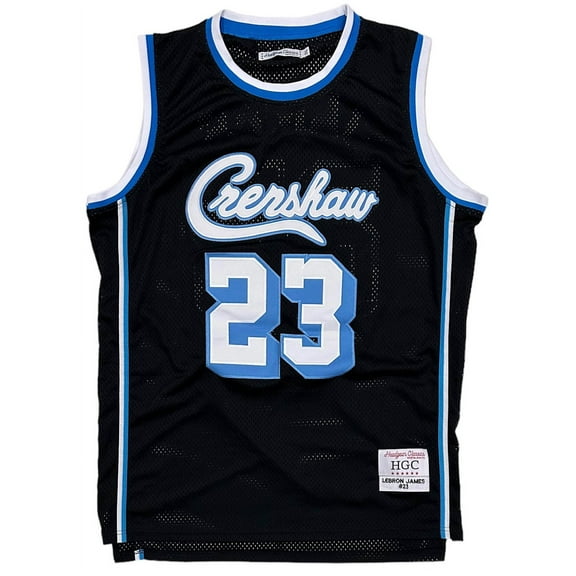 LeBron James X Nipsey Hustle Crenshaw Men's Headgear Classics Baseball Jersey (XX-Large, Black)