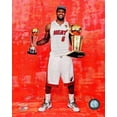 thumbnail image 1 of LeBron James with the 2012 NBA Championship & MVP Trophies Game 5 of the 2012 NBA Finals Sports Photo, 1 of 1