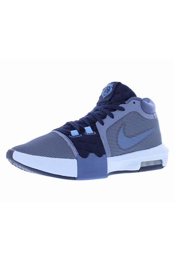 Mens' Lebron Witness VIII Basketball Shoes Ashen Slate/Diffused Blue/University Blue/White, US Footwear Size System, Adult, Men, Numeric, Medium, 9