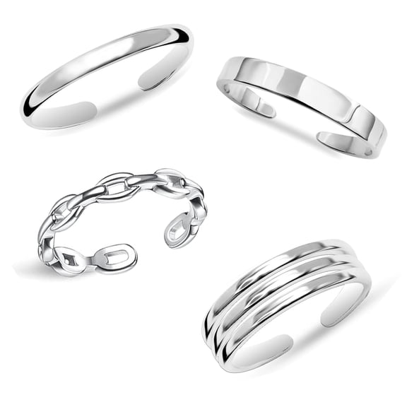 Metel Rigs LeCalla 925 Sterling Silver Toe Rings Women | Open Adjustable Cuff Toe ...