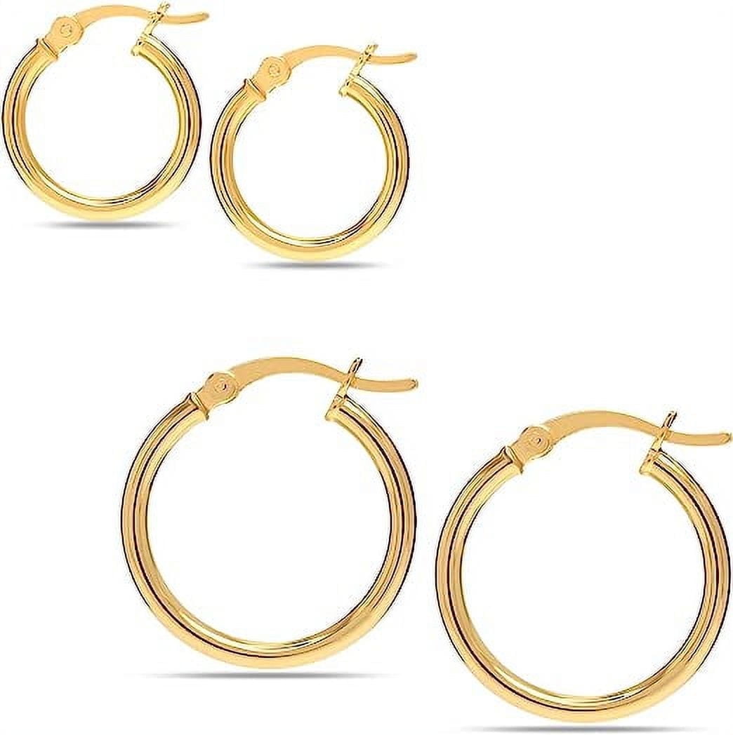 Orecchini A Cerchio LeCalla In Argento 925 Placcato Oro: Piccoli Orecchini A Gambero Per Donne E Ragazze, Gioielli Antiossidazione In Confezione Regalo