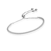 LeCalla 925 Sterling Silver Adjustable Sliding Bolo Bracelets for Friends Women and Teen Girls 10" Inch