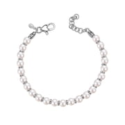 LeCalla 925 Sterling Silver Beaded Pearl Bracelet for Women