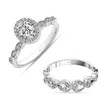 LeCalla 925 Sterling Silver CZ Rings for Women Rhodium-Plated Oval Zirconia Classic Engagement Ring Zirconia Wedding Band for Women Promise Rings for Her (Size - 6)