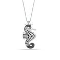 thumbnail image 1 of LeCalla 925 Sterling Silver Caviar Bead Seahorse Pendant Necklace for Women and Teen 37MM, 1 of 9