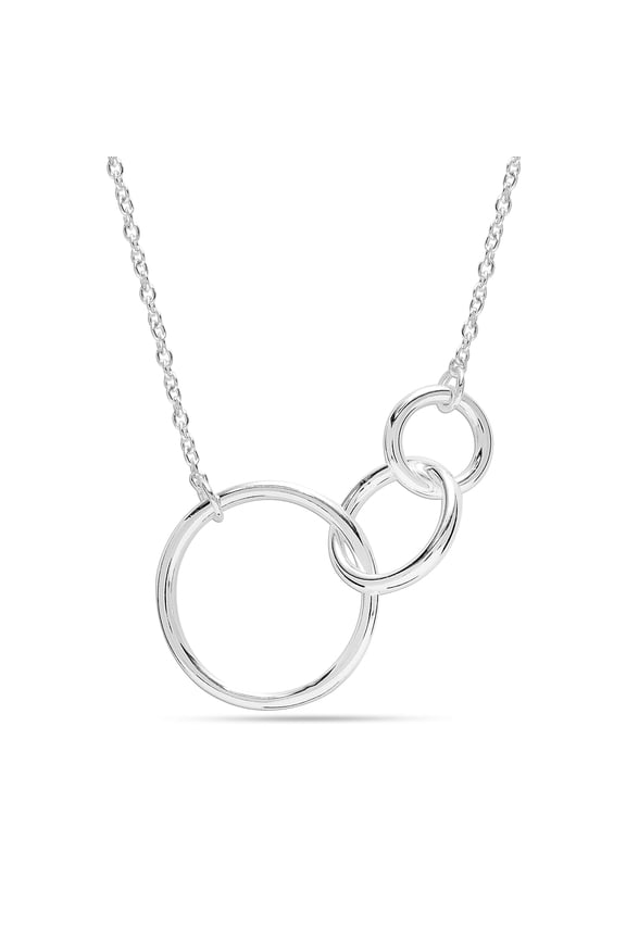 925 Sterling Silver Circle of Life Chain Necklace Jewelry Gifts for Women and Teen 18" Inch