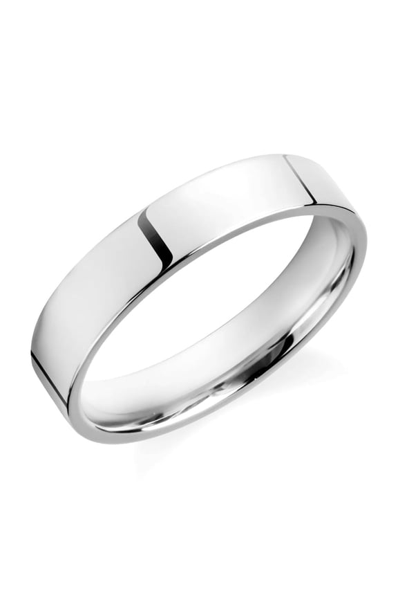 925 Sterling Silver Classical Simple Plain Ring Wedding Band Finger Ring for Women (Ring Size - 6 No.)