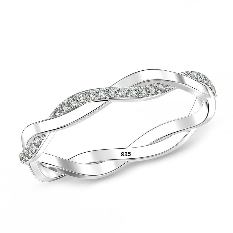 Sterling Silver Cubic Zirconia Twist Ring Sterling Silver Cubic Zirconia Twist Ring