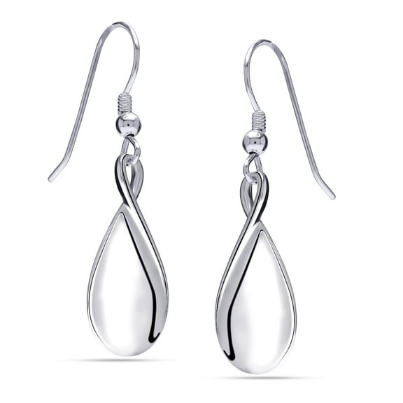 LeCalla 925 Sterling Silver Dangle Drop Earrings | Infinity Curve Earrings for Women 40MM