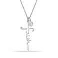 thumbnail image 1 of LeCalla 925 Sterling Silver Pendant Necklace Elegant Faith Cross CZ Heart Pendant Necklace for Women and Teen 16+2" Inches, 1 of 8
