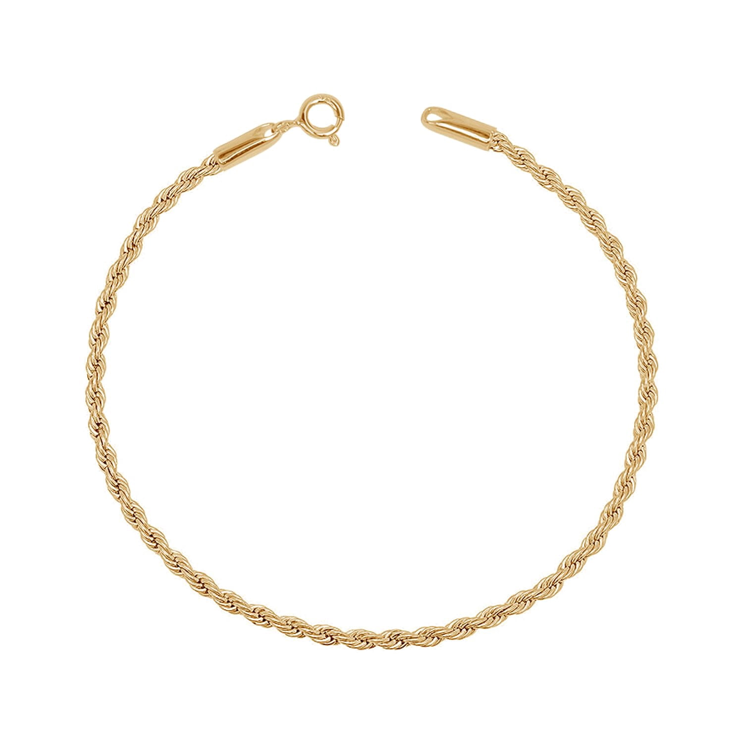 LeCalla 925 Sterling Silver Anklet for Women Gold Plated Ankle Bracelet Rope Chain Anklets