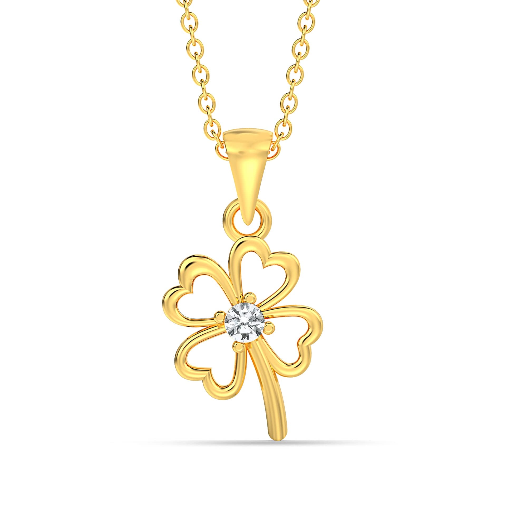 Dollar Chain Locket Flower LeCalla 925 Sterling Silver Gold-Plated