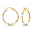 thumbnail image 1 of LeCalla 925 Sterling Silver Intertwining Hoop Earrings for Women, 1 of 6