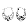 thumbnail image 1 of LeCalla 925 Sterling Silver Vintage Filigree Hoop Earrings for Women, 1 of 7