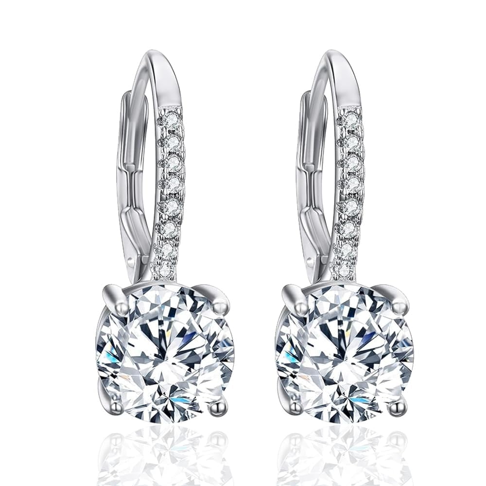 Aprilery Rhinestone Dangle Earrings For Women - 18K Gold Plated Drop Earrings, Hypoallergenic - View #9