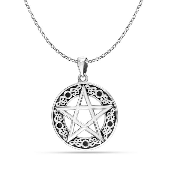 LeCalla 925 Sterling Silver Pendant Necklace for Women Hypoallergenic Light-Weight Star Pendant 20" Inch