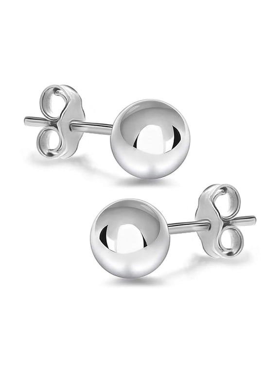 925 Sterling Silver Hypoallergenic Light-Weight Anti-Tarnish Post Stud Earrings, 9MM