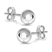 LeCalla 925 Sterling Silver Hypoallergenic Light-Weight Anti-Tarnish Post Stud Earrings, 9MM