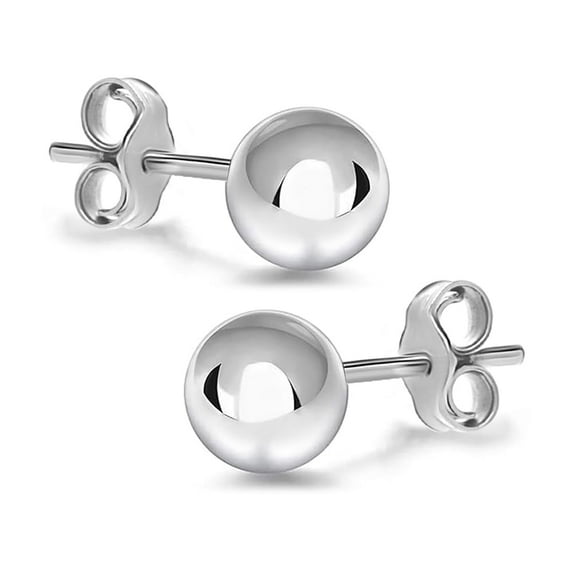 LeCalla 925 Sterling Silver Hypoallergenic Light-Weight Anti-Tarnish Post Stud Earrings, 9MM