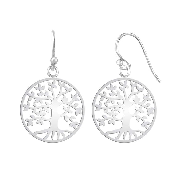 LeCalla 925 Sterling Silver Hypoallergenic Light-Weight Tree-of-Life Drop Dangle Earrings for Women and Teen 30MM