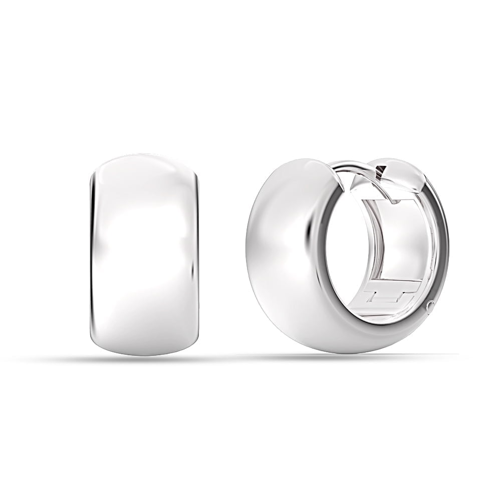 LeCalla 925 Sterling Silver Hypoallergenic Small Huggie Hoop Earrings for Women and Teen 10MM