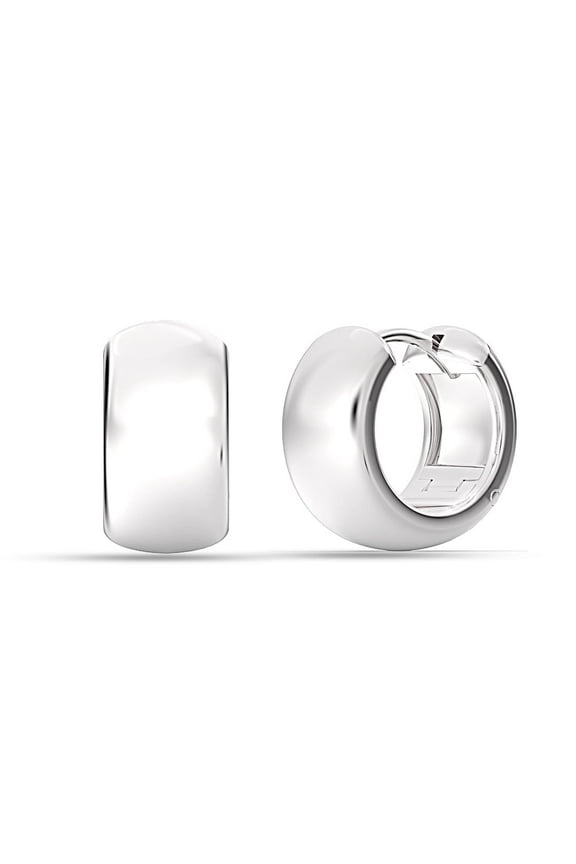 925 Sterling Silver Hypoallergenic Small Huggie Hoop Earrings for Women and Teen 10MM