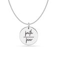 thumbnail image 1 of LeCalla 925 Sterling Silver Inspirational Engraved Round Pendant With Curb Chain Necklace Gifts for Women Teen 18"Inch, 1 of 6