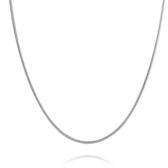LeCalla 925 Sterling Silver Chain Necklace for Women, 1.5 MM Italian Snake Chain Necklace, Hypoallergenic Jewelry Gifts for Her 20" Inch